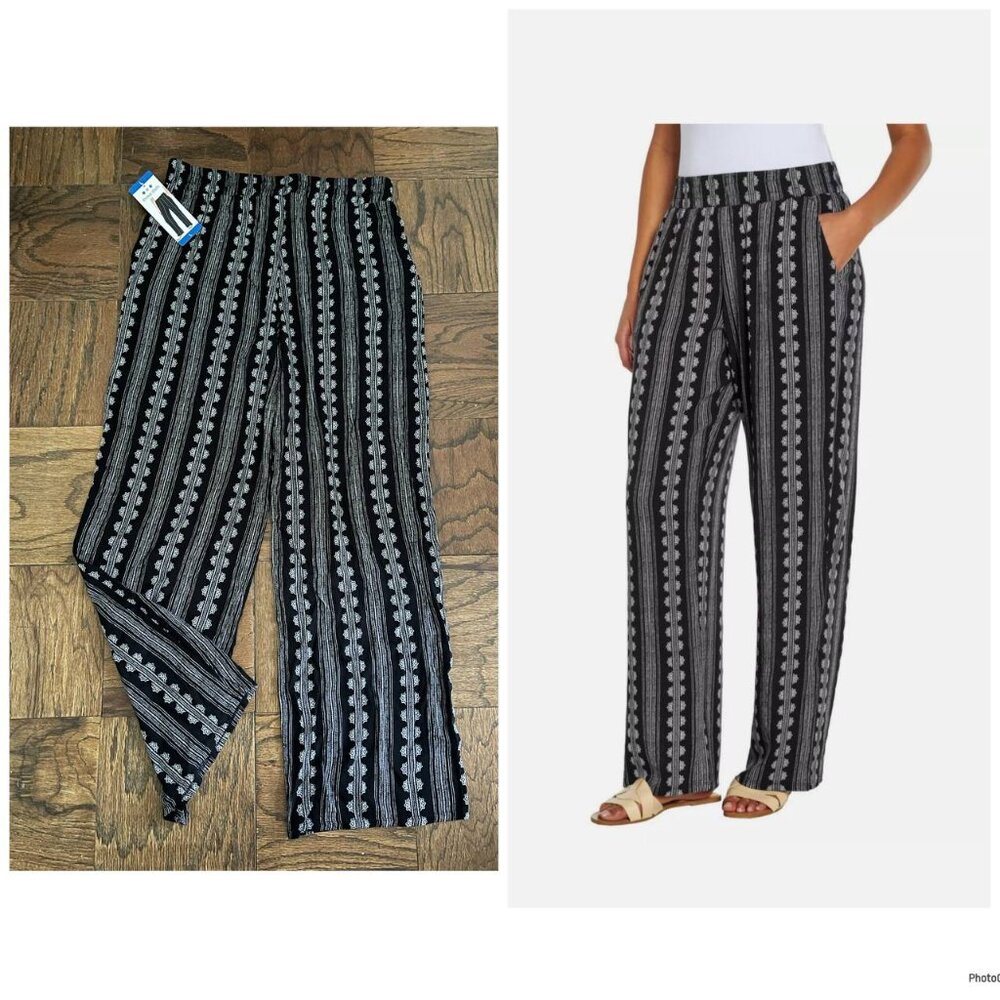 NWT Three Dots Ladies' Printed Pull-On Pant , Size L